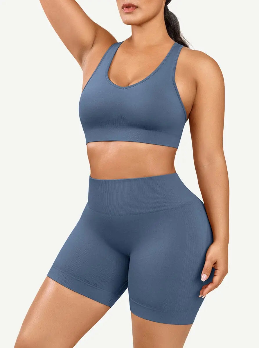 Wholesale Eco-friendly Sexy V Neck Seamless Sportswear