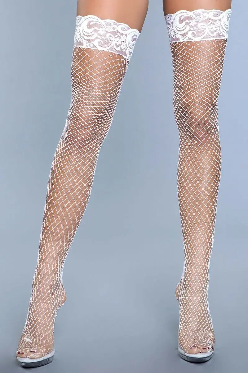 Fishnet Thigh High Stockings - THE BODY FIX