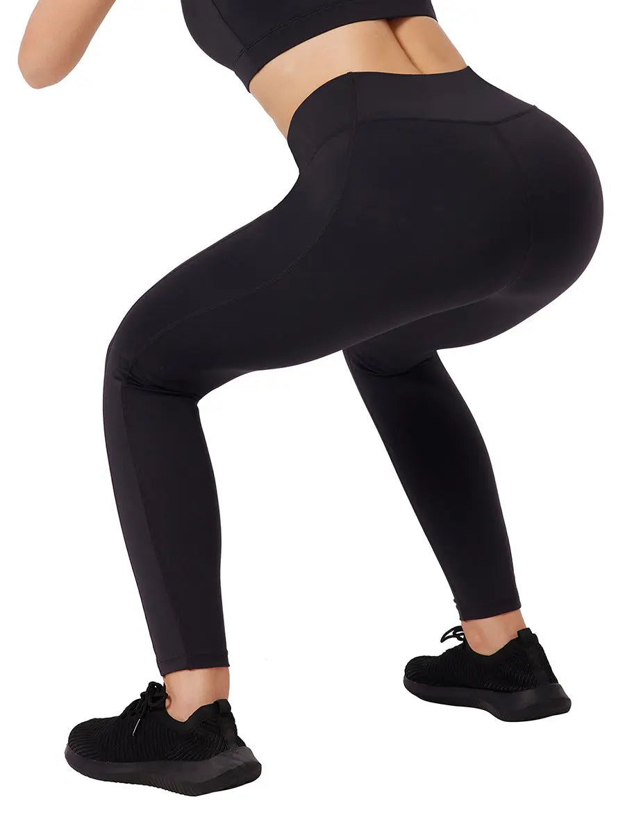 High Quality Mesh Splicing Black High Waist Yoga Pants Leggings - THE BODY FIX
