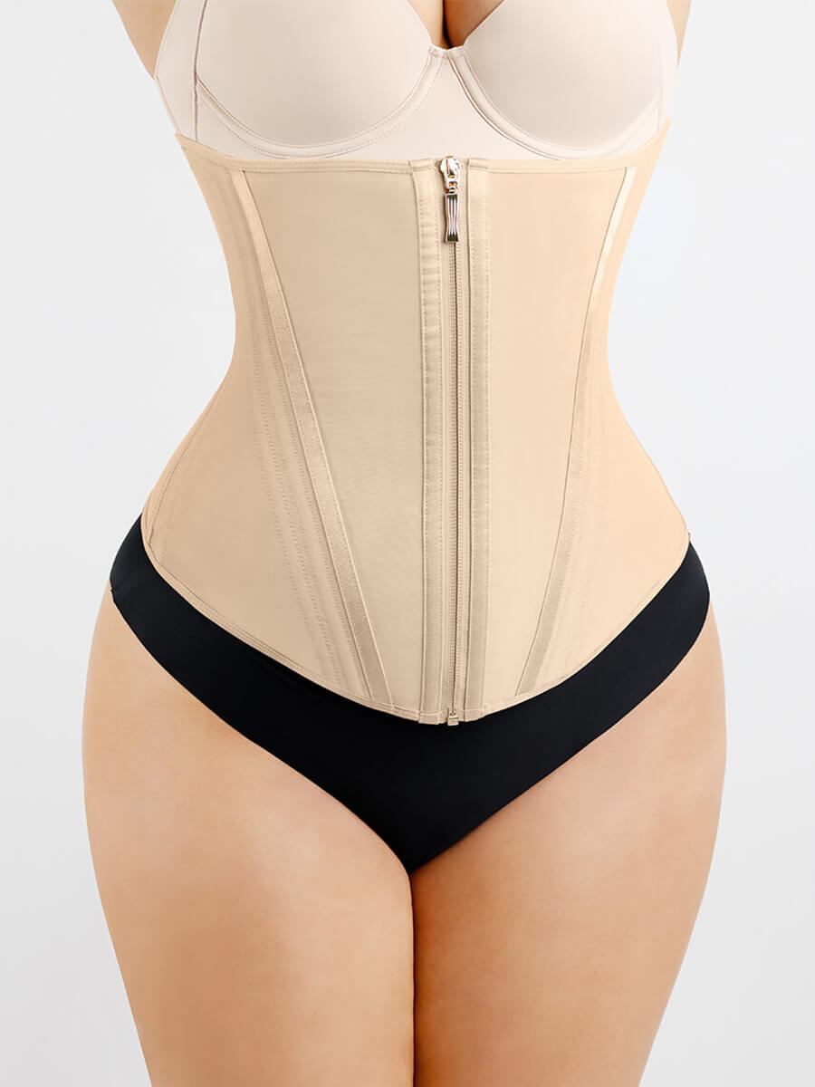 Fashion Hourglass Figure Shaping Waist Trainer with 15 Built-in Steel Bone