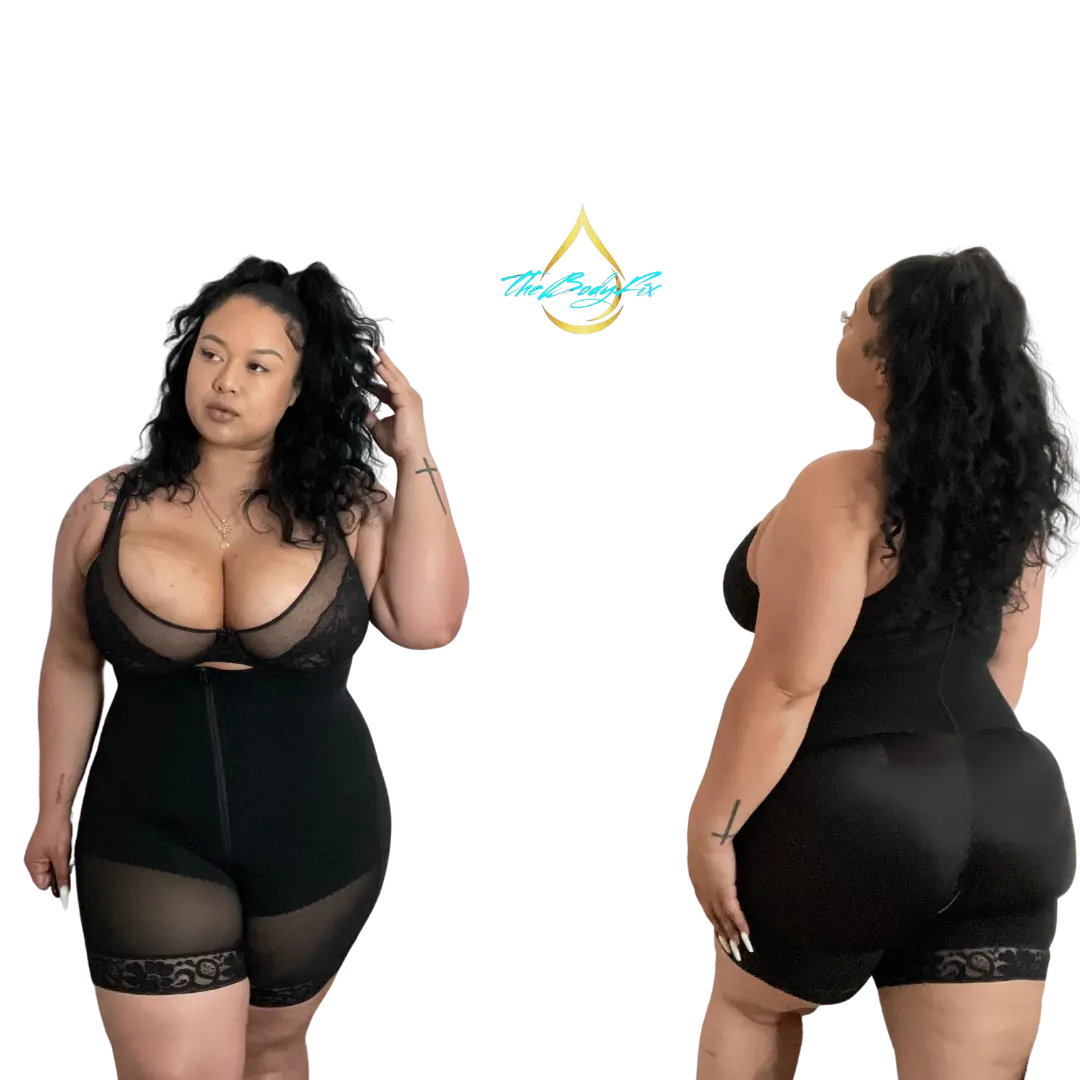 Nikki Full Firm Body Shaper Shorts w/ lace & removable
