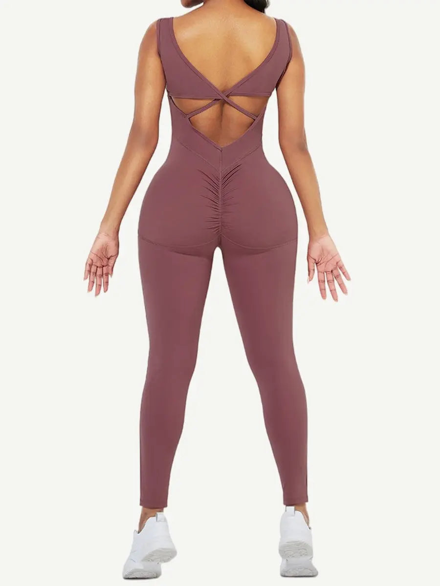 Wholesale Running Bodysuit Wide Strap Ankle Length Stretch