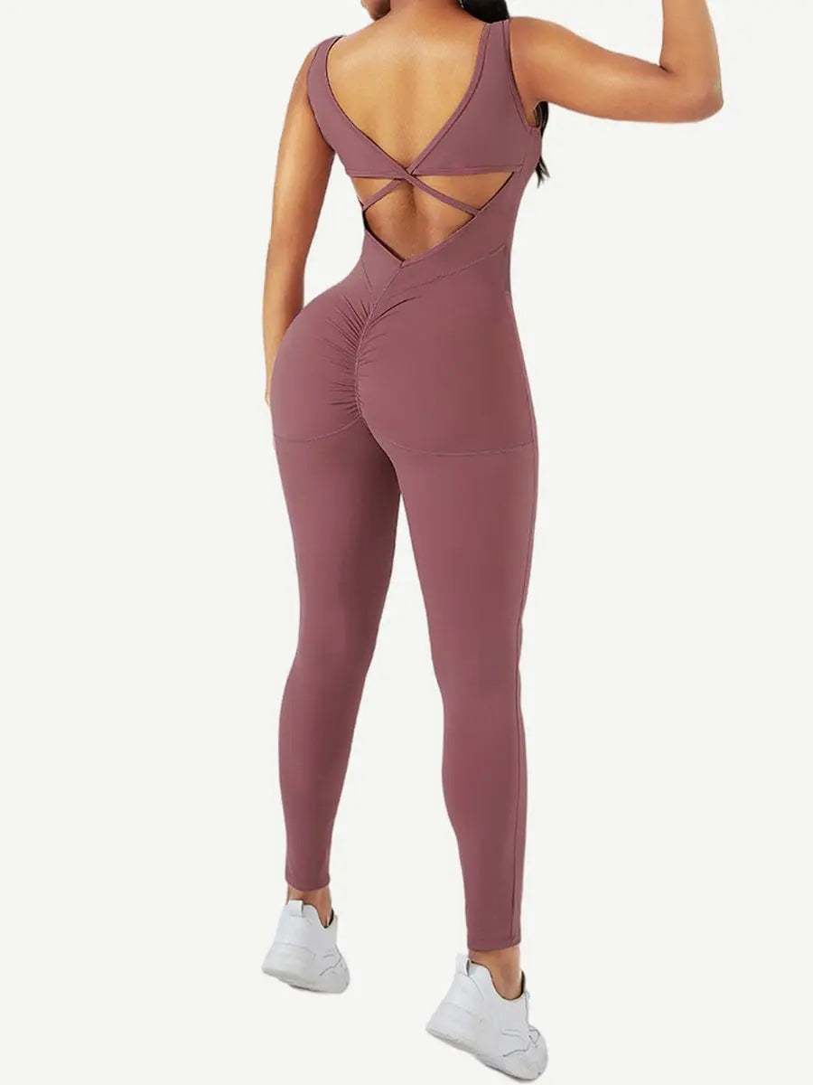 Wholesale Running Bodysuit Wide Strap Ankle Length Stretch