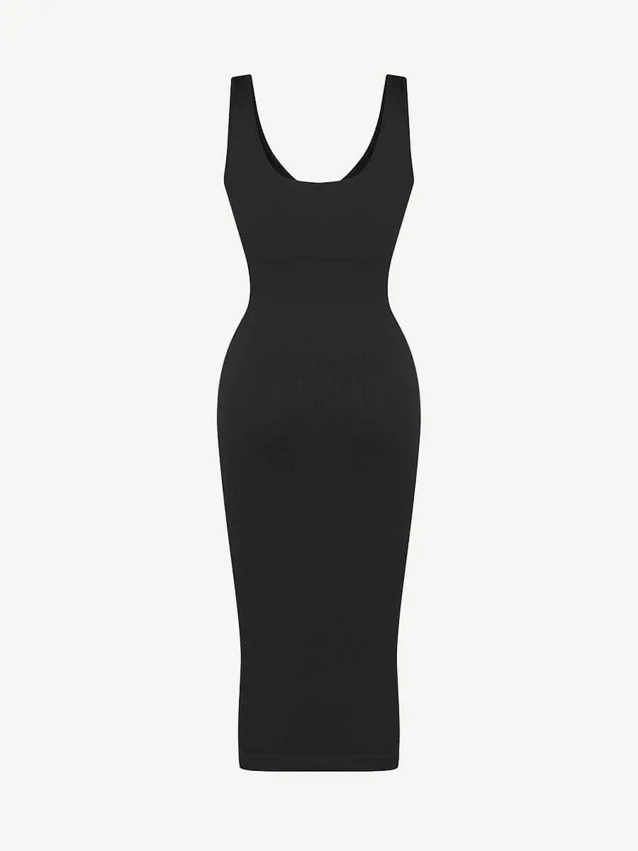 Wholesale Seamless Deep V-neck Waist Trimming Shaping Dress with Removable Pads