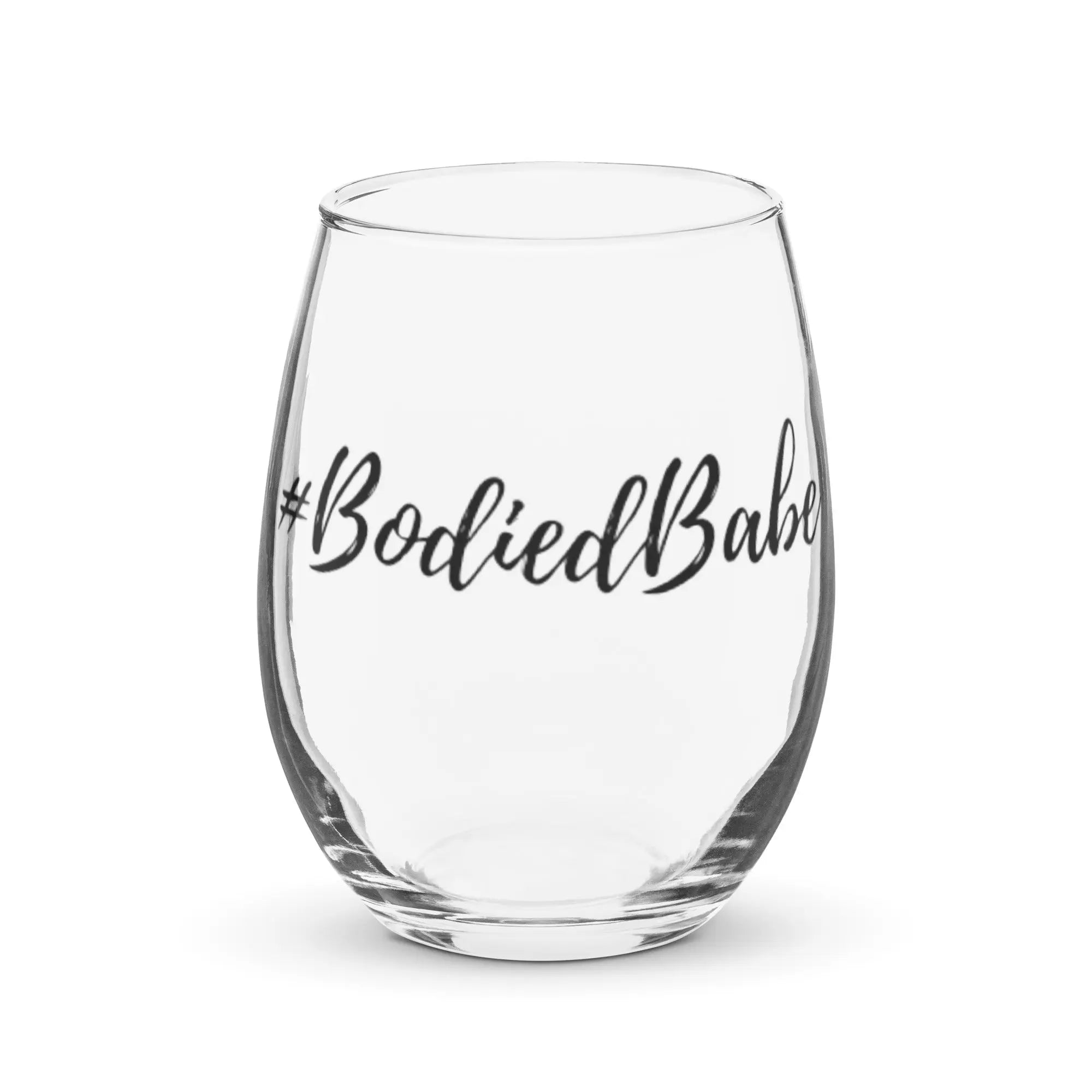 bodied babe wine glass 